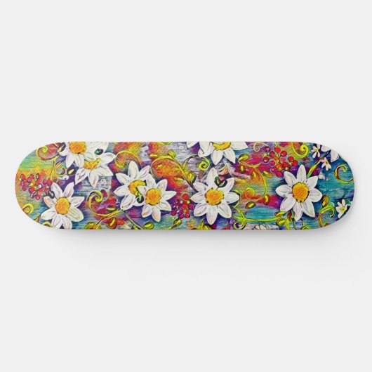 Rainbow Daisy Skateboard (Horizontal)