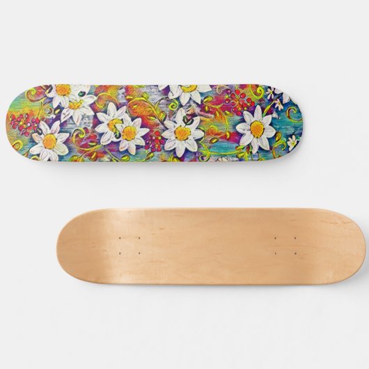 Rainbow Daisy Skateboard (Horizontal)