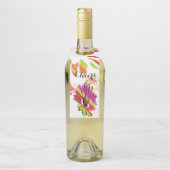 Rainbow Daisy Strip Design Flaschenanhänger (Auf Flasche)