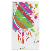 Rainbow Daisy Strip Design Kleine Geschenktüte (Rückseite)