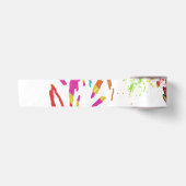 Rainbow Daisy Strip Design Satinband (Vorderseite)