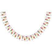 Rainbow Daisy Strip Design Wimpelkette (Alle)
