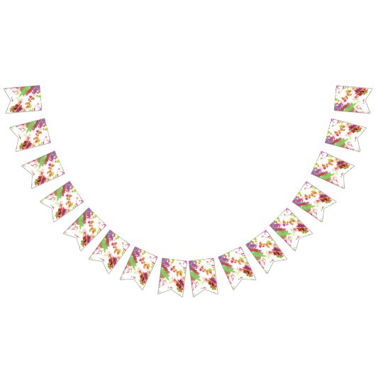 Rainbow Daisy Strip Design Wimpelkette (Alle)
