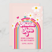 Rainbow Daisy Vielen Dank Einladung (Vorne/Hinten)