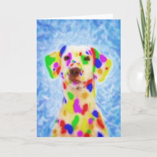 Rainbow Dalmatian Karte (Vorderseite)
