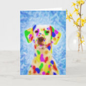 Rainbow Dalmatian Karte (Gelbe Blume)