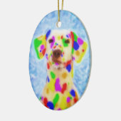Rainbow Dalmatiner Keramik Ornament (Links)