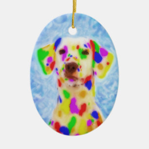 Rainbow Dalmatiner Keramik Ornament