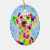 Rainbow Dalmatiner Keramik Ornament (Hinten)