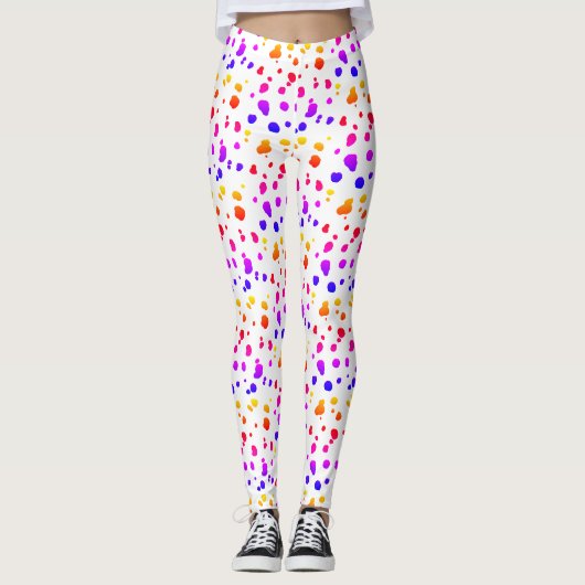 Rainbow-Dalmatiner-Spots Leggings (Vorderseite)