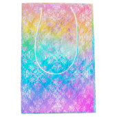 [Rainbow Damask] Elegant Colorful Soft Pastels Mittlere Geschenktüte (Vorderseite)
