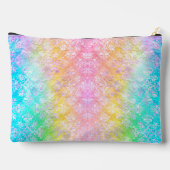 [Rainbow Damask] Elegant Colorful Soft Pastels Zubehörtasche (Rückseite)