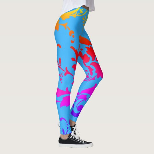 Rainbow Damask Muster Leggings (Rechts)