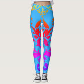 Rainbow Damask Muster Leggings (Vorderseite)