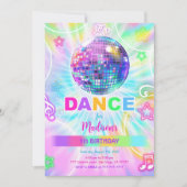 Rainbow Dance Birthday Einladung (Vorderseite)