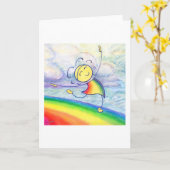 Rainbow Dancin' Karte (Gelbe Blume)