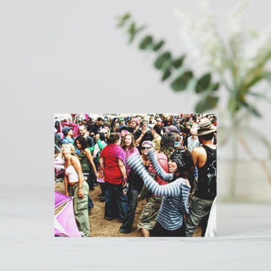 Rainbow Dancing Postcard Postkarte (Stehend Vorderseite)