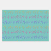 Rainbow Dandela Seed Striping Line Art Geschenkpapier Set (Vorderseite 2)