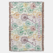 Rainbow Dandelion Breeze - Whimsisches Floral Decke (Vorderseite Vertikal)
