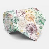 Rainbow Dandelion Breeze - Whimsisches Floral Krawatte (Gerollt)