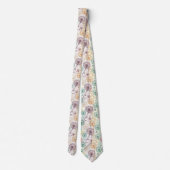 Rainbow Dandelion Breeze - Whimsisches Floral Krawatte (Rückseite)