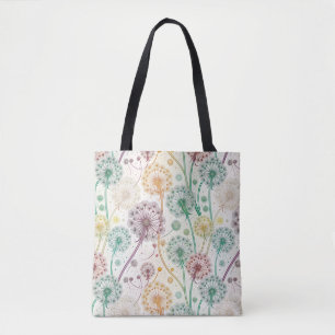 Rainbow Dandelion Breeze - Whimsisches Floral Tasche