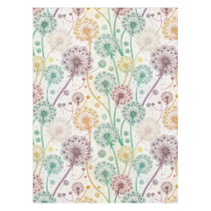 Rainbow Dandelion Breeze - Whimsisches Floral Tischdecke