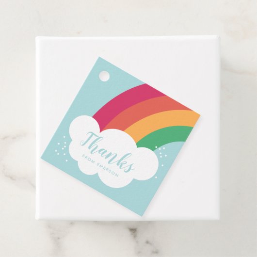 Rainbow danke Kindern Gastgeschenk-Tag Geschenkanhänger (Beispiel)