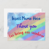 Rainbow Danke, Postkarte (Vorne/Hinten)