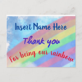 Rainbow Danke, Postkarte
