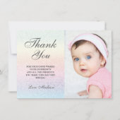 Rainbow Danke You Cards Glitzer Foto (Vorderseite)
