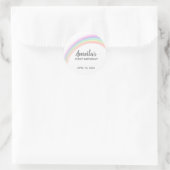 Rainbow Dankeschön-Aufkleber Runder Aufkleber (Tasche)