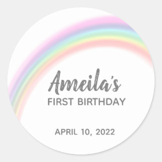 Rainbow Dankeschön-Aufkleber Runder Aufkleber