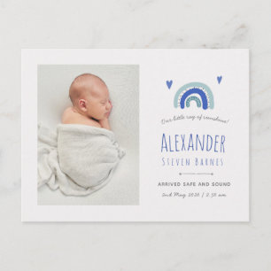 Rainbow Dankeschön Karte, Neue Baby Ankündigung Postkarte