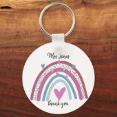 Rainbow Dankeschön Lehrer Geschenk Schlüsselanhänger (Rückseite)