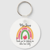 Rainbow Dankeschön Lehrer Geschenkschlüssel Ring Schlüsselanhänger (Vorderseite)