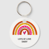 Rainbow Dankeschön Lehrer Geschenkschlüssel Ring Schlüsselanhänger (Rückseite)