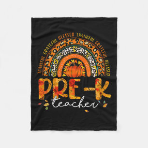 Rainbow Dankeschön Pre-K Teacher Fall Erntedank Fleecedecke