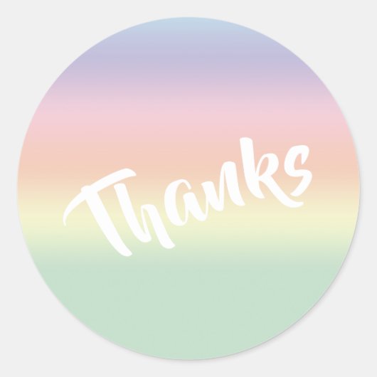 Rainbow-Dankeschön-Sticker Runder Aufkleber (Vorderseite)