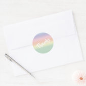 Rainbow-Dankeschön-Sticker Runder Aufkleber (Umschlag)