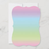 Rainbow-Dapping unicorn erstes Party Einladung (Rückseite)