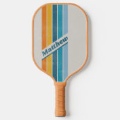 Rainbow Dark mit Namen gestört Pickleball Schläger (Vorderseite)