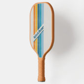 Rainbow Dark mit Namen gestört Pickleball Schläger (Links)