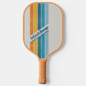 Rainbow Dark mit Namen gestört Pickleball Schläger (Rückseite)