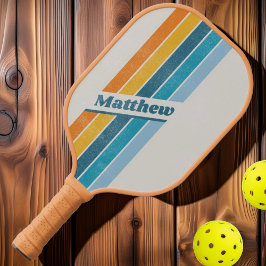 Rainbow Dark mit Namen gestört Pickleball Schläger