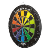 Rainbow-Dartboard mit benutzerdefiniertem Text Dartscheibe (Vorderseite rechts)
