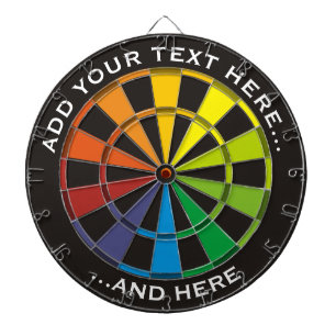 Rainbow Dartboard mit benutzerdefiniertem Text Dartscheibe