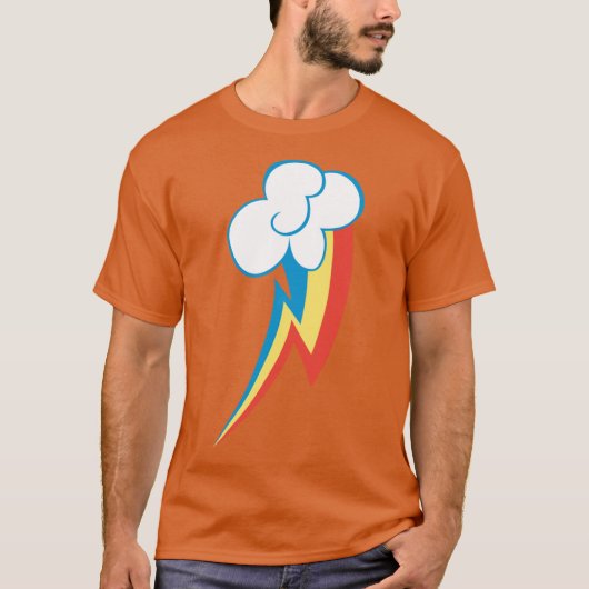 Rainbow Dash Abzeichen vintage T-Shirt (Vorderseite)
