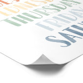 Rainbow Days of the Week Classroom Poster (Ecke)