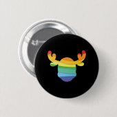 Rainbow Deer LGBT Button (Vorne & Hinten)